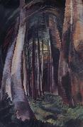 Emily Carr Wood Interior oil painting